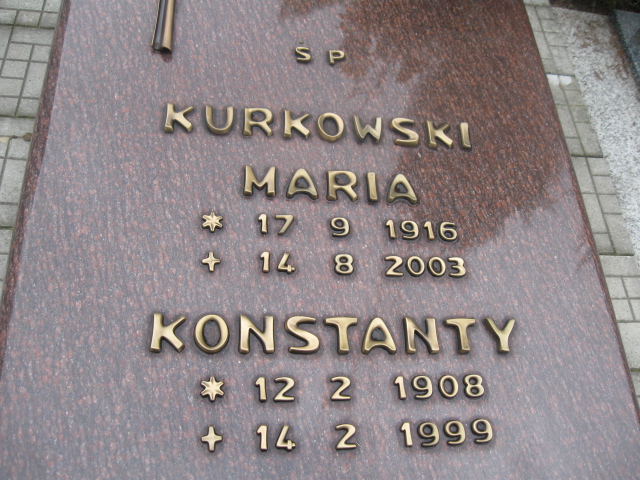 Maria Kurkowska 1916 Żory - Grobonet - Wyszukiwarka osób pochowanych