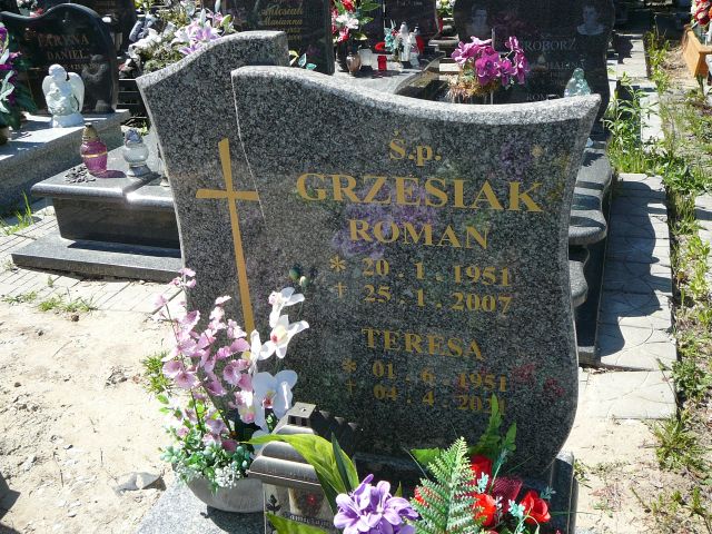 Teresa Grzesiak 1951 Żory - Grobonet - Wyszukiwarka osób pochowanych