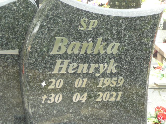 Henryk Bańka 1959 Żory - Grobonet - Wyszukiwarka osób pochowanych