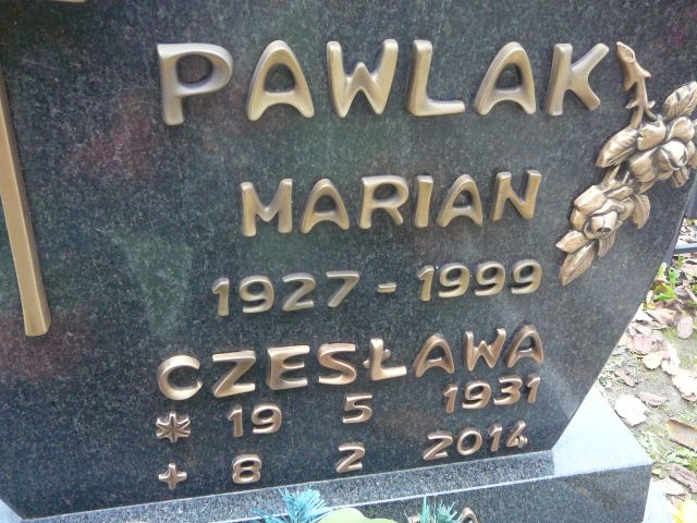 Marian Pawlak 1927 Żory - Grobonet - Wyszukiwarka osób pochowanych