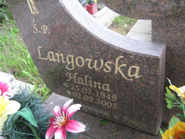 Halina Langowska 1949 Żory - Grobonet - Wyszukiwarka osób pochowanych