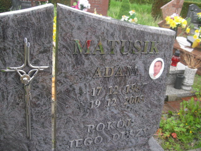 Adam Matusik 1957 Żory - Grobonet - Wyszukiwarka osób pochowanych