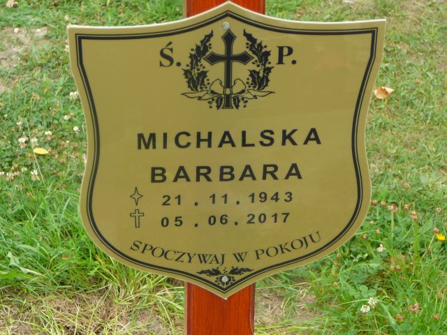 Barbara Michalska 1943 Żory - Grobonet - Wyszukiwarka osób pochowanych