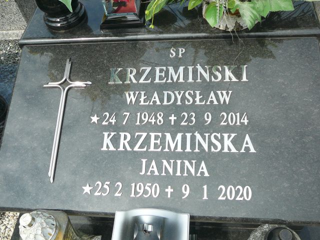 Janina Krzemińska 1950 Żory - Grobonet - Wyszukiwarka osób pochowanych