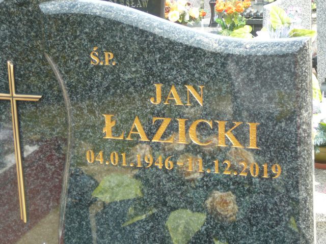 Jan Łazicki 1946 Żory - Grobonet - Wyszukiwarka osób pochowanych