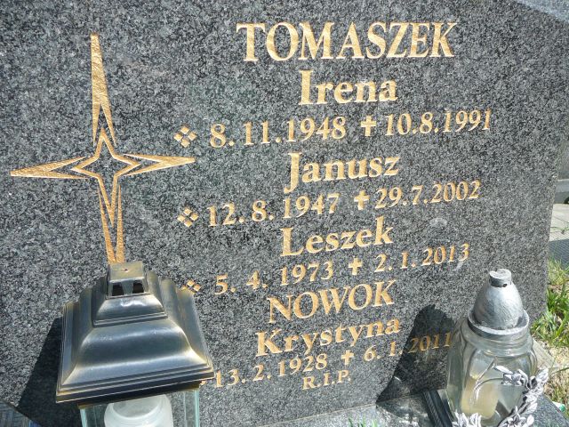 Leszek Tomaszek 1973 Żory - Grobonet - Wyszukiwarka osób pochowanych