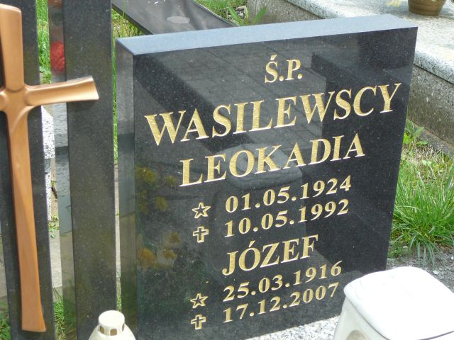 Józef Wasilewski 1916 Żory - Grobonet - Wyszukiwarka osób pochowanych