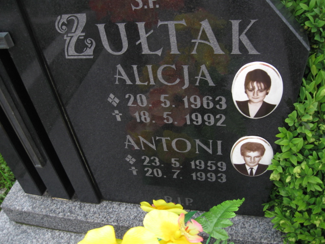 Alicja Żułtak 1963 Żory - Grobonet - Wyszukiwarka osób pochowanych