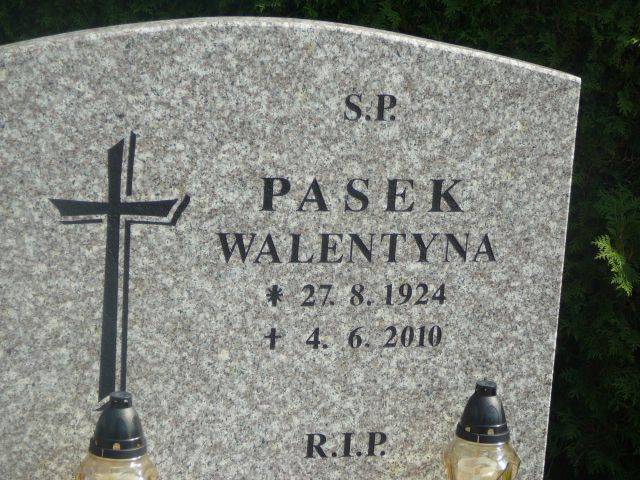Walentyna Pasek 1924 Żory - Grobonet - Wyszukiwarka osób pochowanych