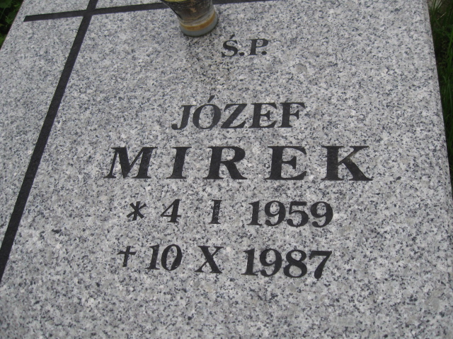 Józef Mirek 1959 Żory - Grobonet - Wyszukiwarka osób pochowanych
