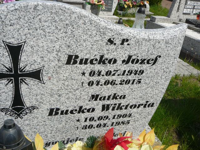 Józef Bućko 1949 Żory - Grobonet - Wyszukiwarka osób pochowanych