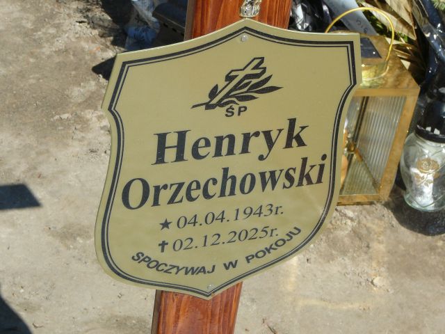 Henryk Orzechowski 1943 Żory - Grobonet - Wyszukiwarka osób pochowanych