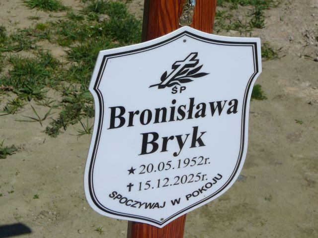 Bronisława Bryk 1952 Żory - Grobonet - Wyszukiwarka osób pochowanych