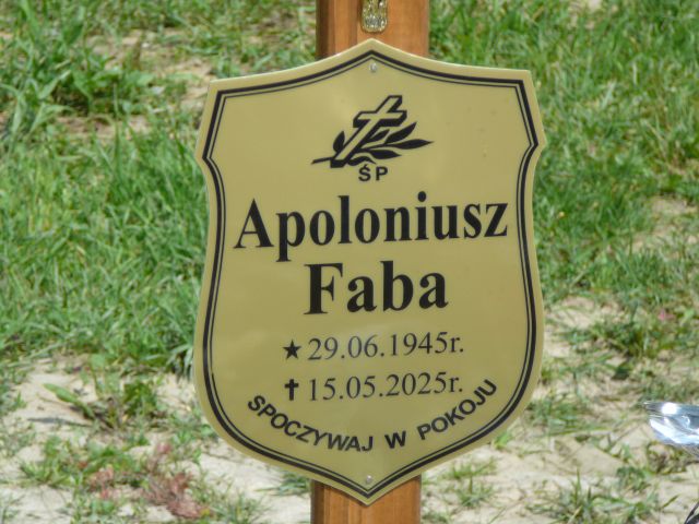 Apoloniusz Faba 1945 Żory - Grobonet - Wyszukiwarka osób pochowanych