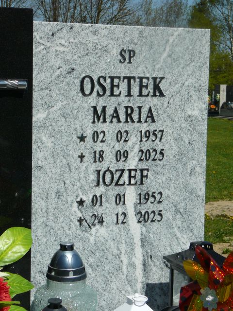 Józef Osetek 1952 Żory - Grobonet - Wyszukiwarka osób pochowanych