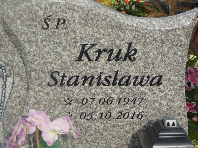 Stanisława Kruk 1947 Żory - Grobonet - Wyszukiwarka osób pochowanych