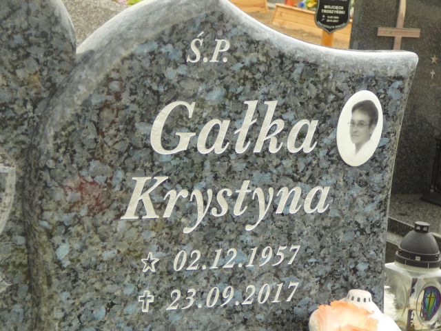 Krystyna Gałka 1957 Żory - Grobonet - Wyszukiwarka osób pochowanych