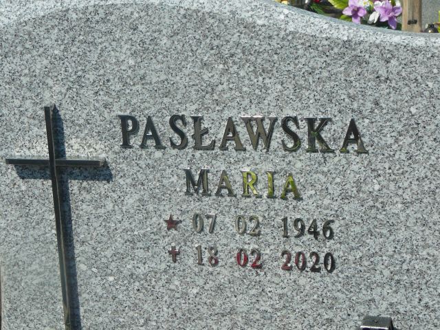 Maria Pasławska 1946 Żory - Grobonet - Wyszukiwarka osób pochowanych