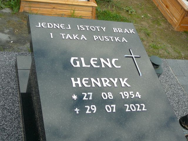 Henryk Glenc 1954 Żory - Grobonet - Wyszukiwarka osób pochowanych