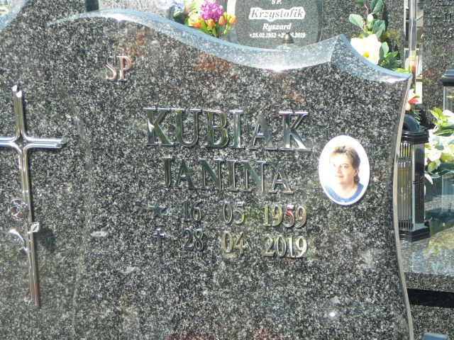 Janina Kubiak 1959 Żory - Grobonet - Wyszukiwarka osób pochowanych
