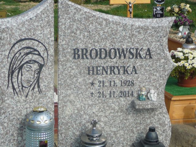 Henryka Brodowska 1928 Żory - Grobonet - Wyszukiwarka osób pochowanych