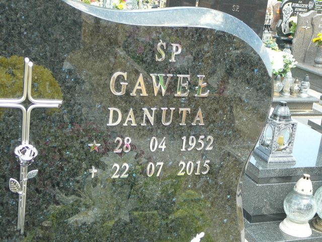 Danuta Gaweł 1952 Żory - Grobonet - Wyszukiwarka osób pochowanych