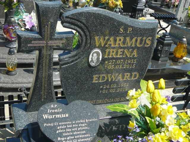Irena Warmus 1955 Żory - Grobonet - Wyszukiwarka osób pochowanych