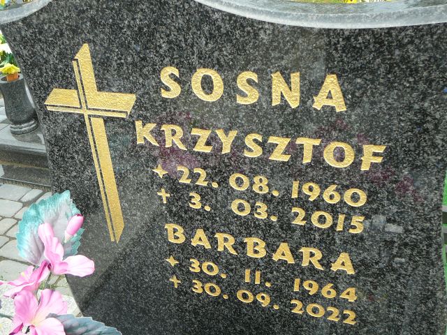 Barbara Sosna 1964 Żory - Grobonet - Wyszukiwarka osób pochowanych