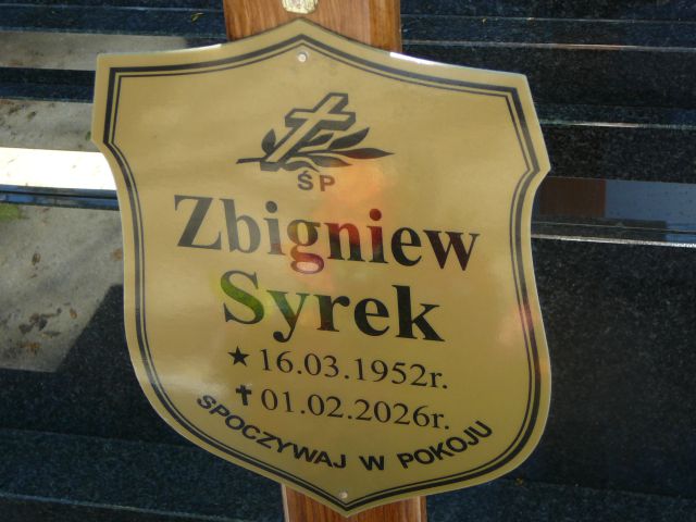 Zbigniew Syrek 1952 Żory - Grobonet - Wyszukiwarka osób pochowanych