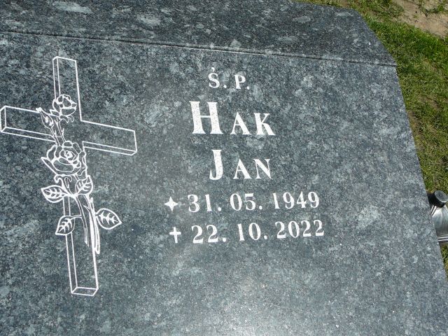 Jan Hak 1949 Żory - Grobonet - Wyszukiwarka osób pochowanych