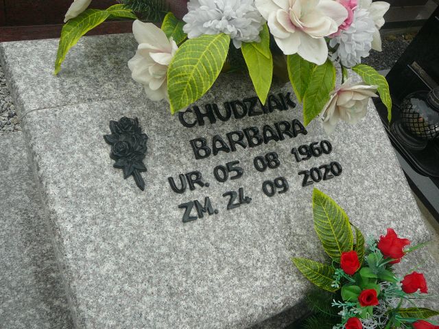 Barbara Chudziak 1960 Żory - Grobonet - Wyszukiwarka osób pochowanych