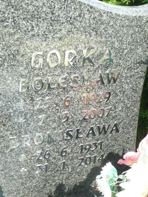 Bronisława Górka 1931 Żory - Grobonet - Wyszukiwarka osób pochowanych