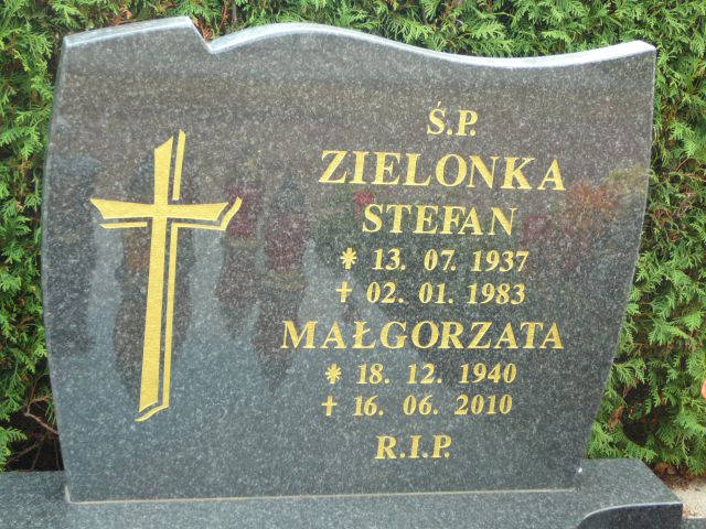Stefan Zielonka 1937 Żory - Grobonet - Wyszukiwarka osób pochowanych