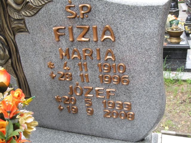 Maria Fizia 1910 Żory - Grobonet - Wyszukiwarka osób pochowanych