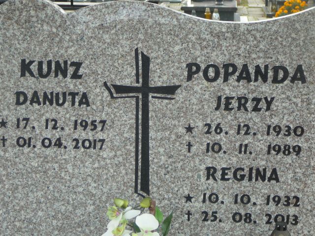 Danuta Kunz 1957 Żory - Grobonet - Wyszukiwarka osób pochowanych