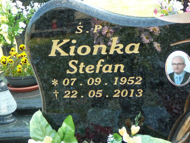 Stefan Kionka 1952 Żory - Grobonet - Wyszukiwarka osób pochowanych